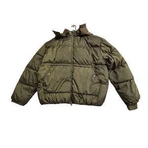 Lckr Olive Green Puffer Jacket Men's XL Lightweight Polyester Winter Coat